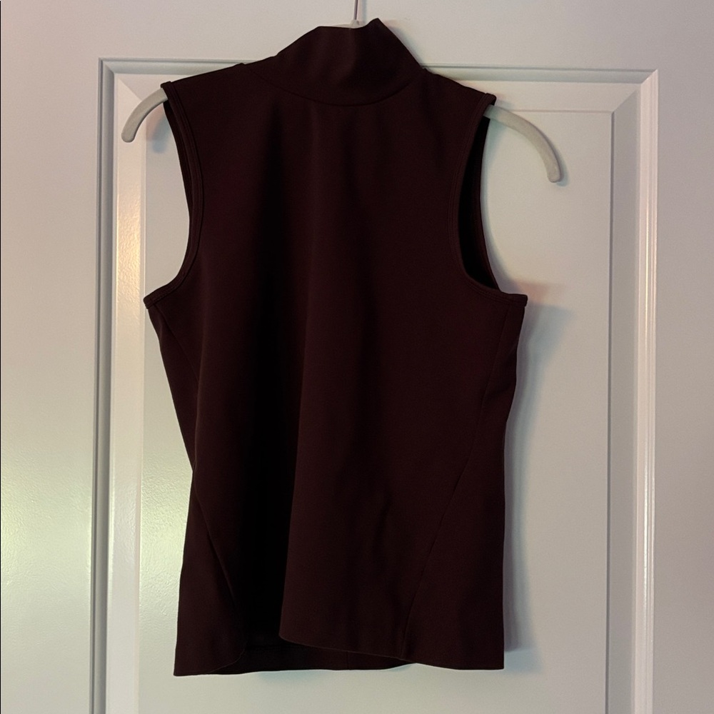 Rag & Bone chocolate brown sleeveless turtleneck